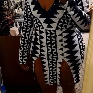 Black and white dress